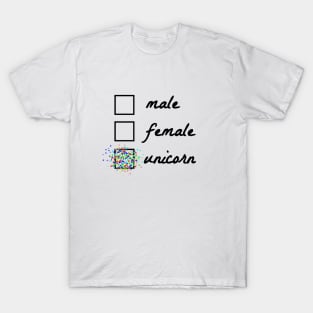 Unicorn gender identification - design T-Shirt